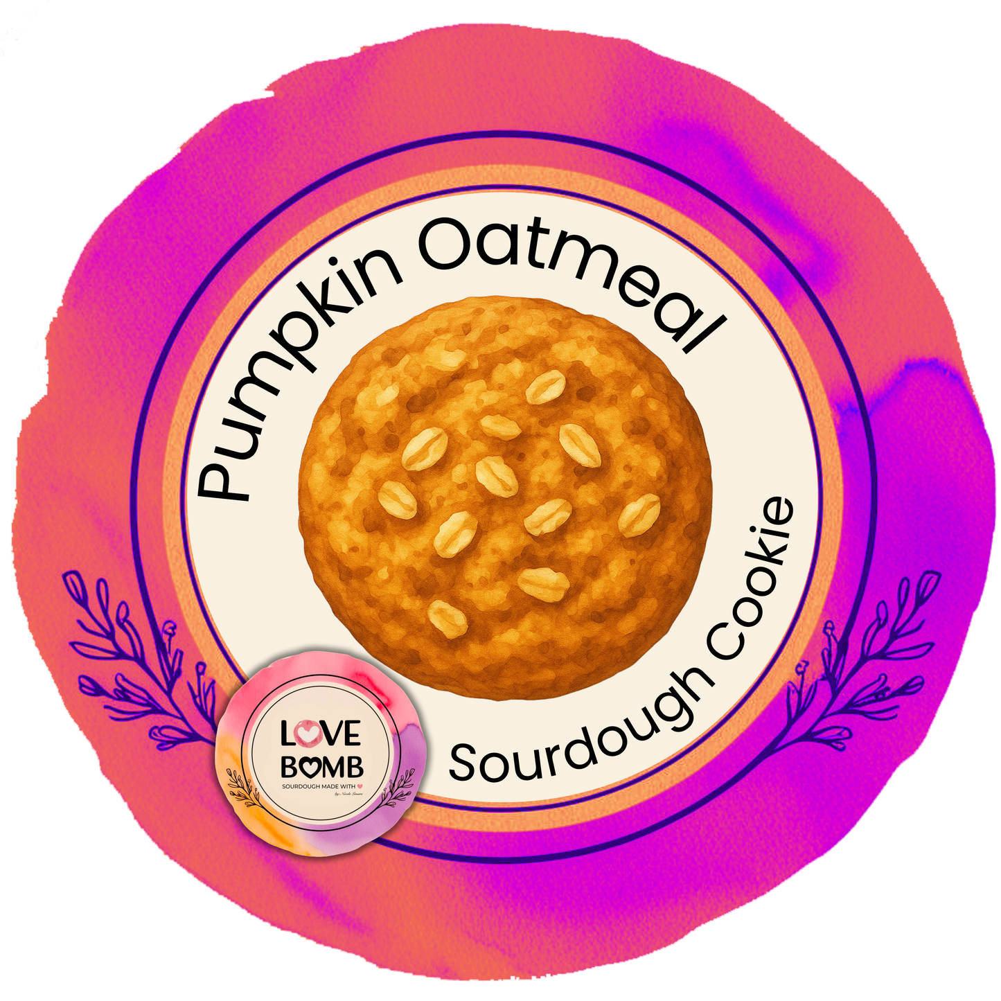 Pumpkin Oatmeal Sourdough Cookie (Single)